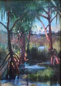 Pu Hala on the Waiakea River near Hilo, Hawaii by Helen Thomas Dranga