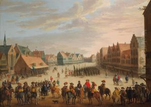 Prince Maurice of Orange dismissing the mercenaries in Neude Square in Utrecht on 31 July 1618.