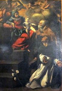 Madonna in trono con Bambino e Santi by Giovanni Lanfranco