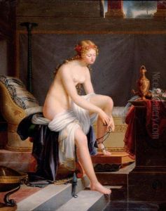 Young Woman Coming Out of the Bath Young Woman Coming Out of the Bath