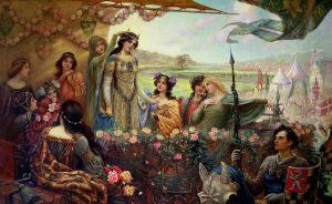 Lancelot   and  Guinevere by Herbert James Draper