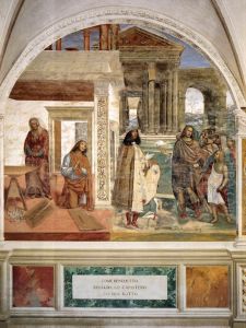 Benedict repairs a Broken Colander through Prayer by Il Sodoma