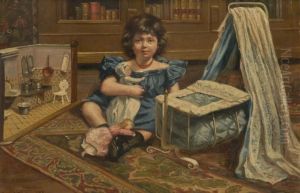 A child in play. by Svend Ronne