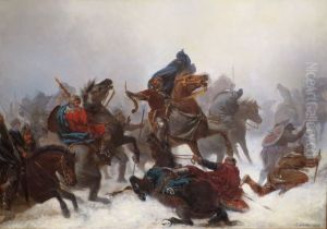 King Sverre's Escape by Peter Nicolai Arbo