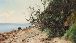 Strandparti. Arhusbugten.