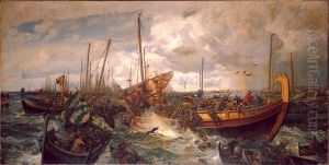 Slaget ved Svolder by Otto Ludvig Sinding