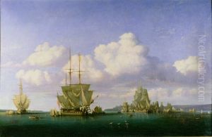 The Anchorage of Brest in Calm Weather by Jules Achille Noel