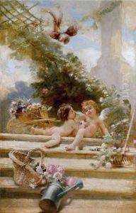 Cupid Gardeners by Konstantin Makovsky