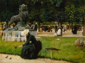 In the Luxembourg (Garden) by Charles Curran