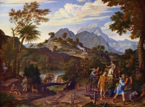Landscape with messagers from the promised land by Joseph Anton Koch