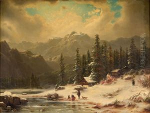 Winter idyll by Ludwig Scheins