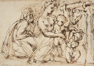 The Holy Family with Saint John the Baptist