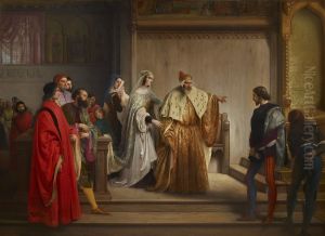 Il doge Marino Faliero accusa il giovane Steno di essere l'autore della scritta infamante sul Doge e la Dogaressa