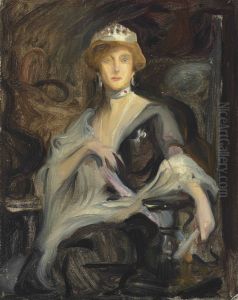 Auguste Victoria, Queen of Portugal, in exile, study by Philip de Laszlo