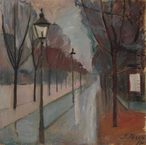 Street scenery, Frederiksberg Alle by Immanuel Ibsen