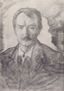 Portret Jana Kasprowicza,  popiersie w garniturze