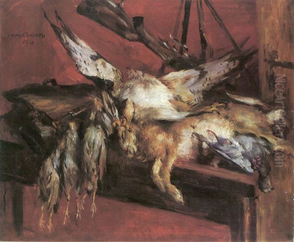 Jagdstillleben, Hase und Rebhuhner - view 1