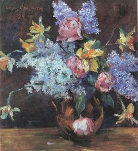 Roses, lilacs and daffodils by Lovis (Franz Heinrich Louis) Corinth