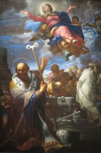 The Assumption of the Virgin with St. Anne and St. Nicholas of Myra by Giovanni Battista Lenardi