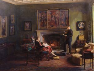 Interior with Viscount and Viscountess Lee of Fareham