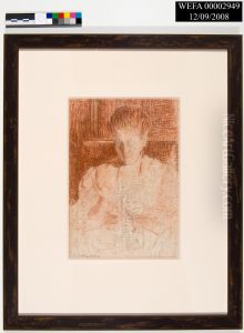 Seated Composition of Mrs. Weir by J. Alden Weir