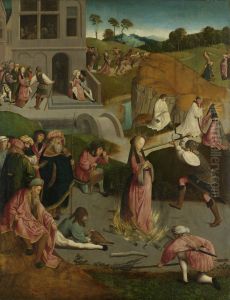 The Martyrdom of Saint Lucy by Master of the Figdor Deposition