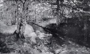 Waldbach bei St. Heinrich am Starnberger See by Lovis (Franz Heinrich Louis) Corinth