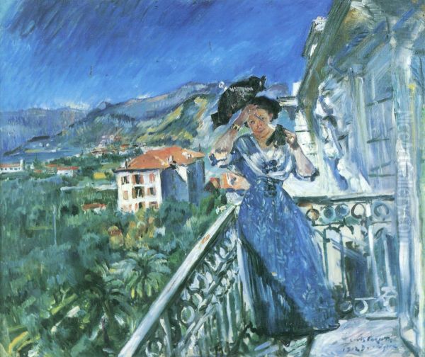 Balkonszene in Bordighera / In Bordighera - view 1
