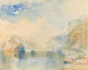 The Lauerzersee with Schwyz and the Mythen, Switzerland