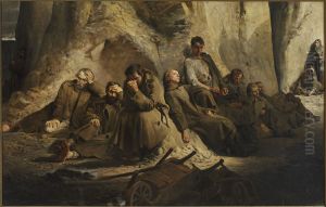 Sunday at the mine (Rest at the mine) by Jacek Malczewski