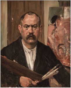 Selbstportrat ohne Kragen by Lovis (Franz Heinrich Louis) Corinth