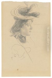 Portrait of Emilia Cardona and a head study