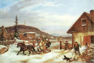The Toll Gate by Cornelius David Krieghoff