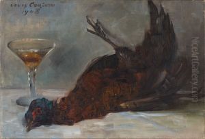 Stillleben mit Fasan und Weinglas by Lovis (Franz Heinrich Louis) Corinth