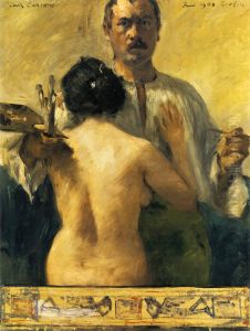 Self-portrait with Model by Lovis (Franz Heinrich Louis) Corinth