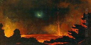 Volcano Hawaii by Jules Tavernier