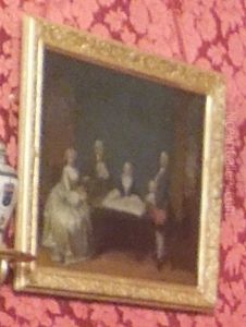 Portrait of Jan Frederik Bachman (1720-1774) and his family by Tibout Regters