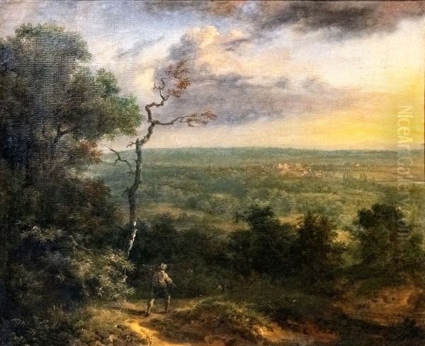 Views of Sceaux, taken from the Bois d'Aulnay, above the sand pit - view 1