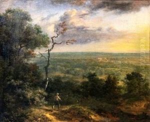 Views of Sceaux, taken from the Bois d'Aulnay, above the sand pit by Achille Etna Michallon