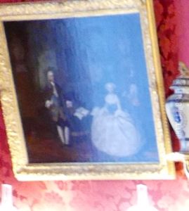 Portrait of Jan Frederik Bachman (1720-?) and Johanna Catharina van den Broek (1721-?), with a servant by Tibout Regters