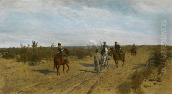 Patrol powstanczy; Pikieta powstancza w 1863 r.; Pikieta powstancza; Zwiady na fortpoczcie; Podjazd; Patrol - view 1