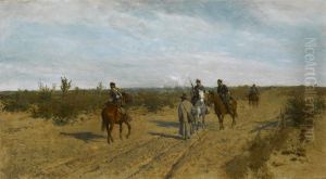 Patrol powstanczy; Pikieta powstancza w 1863 r.; Pikieta powstancza; Zwiady na fortpoczcie; Podjazd; Patrol by Maksymilian Gierymski