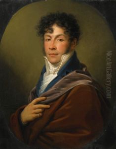 Portrait of a Gentleman, Half Length, in a White Ruffled Shirt and Blue Jacket
