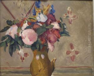 Vase of  Flowers, after Cezanne