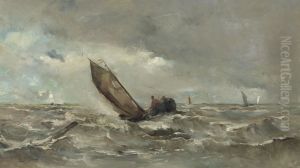 Boot in de storm Boot in de storm