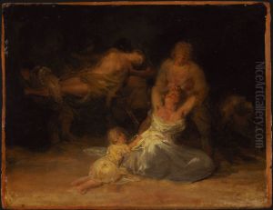 Act of Violence against Two Women by Francisco Goya Fuendetodos