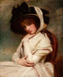 Emma Hart, later Lady Hamilton, in a Straw Hat by George Romney