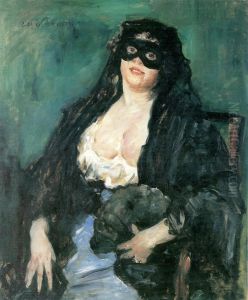 Die schwarze Maske by Lovis (Franz Heinrich Louis) Corinth