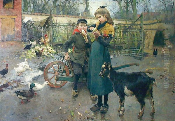 Gouter dans la cour de ferme - view 1