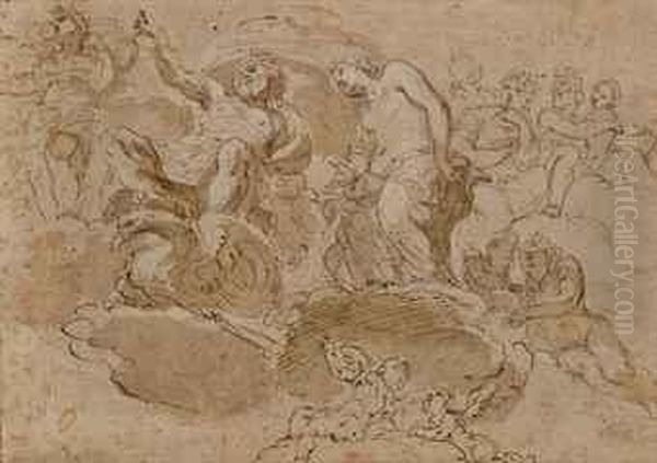 Etude De Plafond Avec Jupiter - view 1